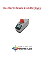 Предварительный просмотр 1 страницы HunterLab ColorFlex EZ Tomato Quick Start Manual