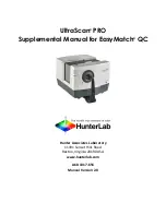 HunterLab UltraScan PRO Supplemental Manual предпросмотр