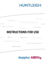 Preview for 1 page of Huntleigh dopplex ABIlity Instructions For Use Manual