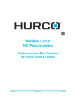 Hurco winmax Programming Manual preview