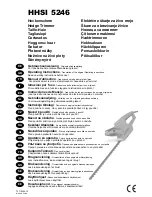 Hurricane HHSI 5246 Operating Instructions Manual preview