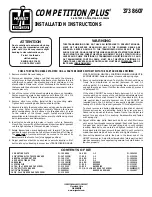 Preview for 1 page of HURST 373 8607 Installation Instructions