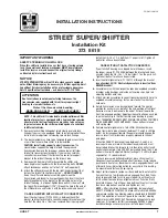 HURST STREET SUPER SHIFTER Installation Instructions preview