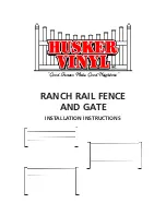 Husker Vinyl RANCH RAIL FENCE AND GATE Installation Instructions Manual preview