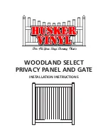 Preview for 1 page of Husker Vinyl WOODLAND SELECT PRIVACY Installation Instructions Manual