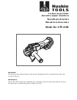 Huskie Tools HTP-AGR Operating Instructions Manual preview