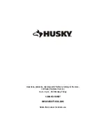 Предварительный просмотр 10 страницы Husky 002 953 222 Use And Care Manual