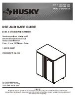 Preview for 1 page of Husky 1001 488 134 Use And Care Manual