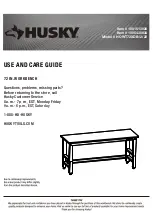 Preview for 1 page of Husky 1001513026 Use And Care Manual