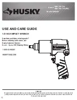 Preview for 1 page of Husky 1006 769 716 Use And Care Manual