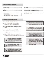 Preview for 2 page of Husky 1006330957 Use And Care Manual