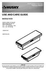 Preview for 1 page of Husky 102100-9-01 Use And Care Manual