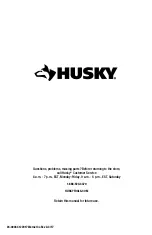 Preview for 8 page of Husky 102100-9-01 Use And Care Manual