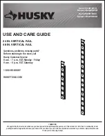 Husky 70220HWVR Use And Care Manual preview