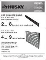 Preview for 1 page of Husky 80234HWPK Use And Care Manual