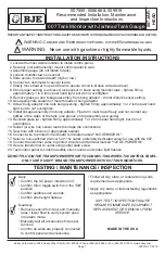 Preview for 1 page of Husky BJE 007 Recommended Installation, Maintenance And Inspection Instructions