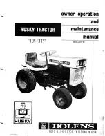 Husky BOLENS 1050 192-02 Owner'S Operation And Maintenance Manual preview