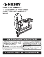 Husky H250SFA Operator'S Manual preview