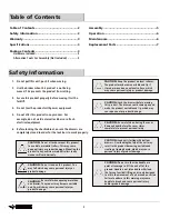 Preview for 2 page of Husky H27CH5TR4BGK Use And Care Manual