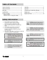 Preview for 2 page of Husky H41CH4HD Use And Care Manual