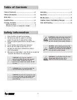 Preview for 2 page of Husky H52CH6TR9 Use And Care Manual