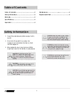 Preview for 2 page of Husky H5CH2LEC Use And Care Manual