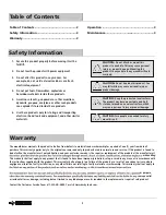 Preview for 2 page of Husky H60JSB Use And Care Manual