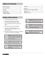 Preview for 2 page of Husky H61CH6TR12 Use And Care Manual