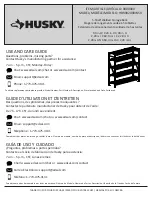 Предварительный просмотр 1 страницы Husky HBR902490W5R Use And Care Manual