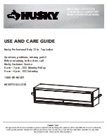 Husky HPRO72TLOCKERBL Use And Care Manual предпросмотр