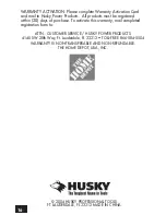 Preview for 16 page of Husky HSK043HD Owner'S Manual & Warranty