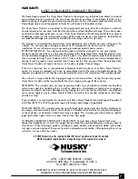 Предварительный просмотр 7 страницы Husky HSK140HD Owner'S Manual & Warranty Information