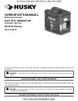 Preview for 1 page of Husky HU40181 Series Operator'S Manual