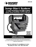 Предварительный просмотр 2 страницы Husky Jump-Start System HSK020HD Owner'S Manual