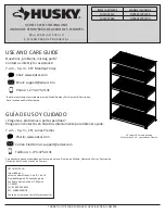 Husky N2R482478W5B Use And Care Manual preview