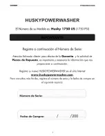 Preview for 3 page of Husky POWERWASHER 1750 US Operator'S Manual