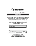 Preview for 2 page of Husky POWERWASHER  1800 CA User Manual