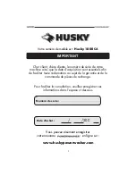 Preview for 3 page of Husky POWERWASHER  1800 CA User Manual