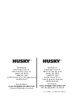 Preview for 36 page of Husky Powerwasher 1800 psi Instructions Manual