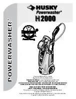 Husky POWERWASHER H2000 Installation Manual preview