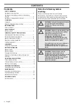 Preview for 4 page of Husqvarna 136LiC Operator'S Manual