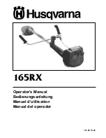 Предварительный просмотр 1 страницы Husqvarna 165RX Operator'S Manual