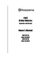 Предварительный просмотр 1 страницы Husqvarna 2007 HUV4421D Owner'S Manual