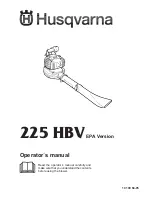 Preview for 1 page of Husqvarna 225 HBV Operator'S Manual