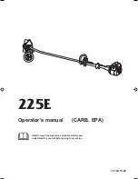 Preview for 1 page of Husqvarna 225E Operator'S Manual