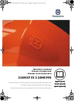 Preview for 1 page of Husqvarna 226HS75S Operator'S Manual