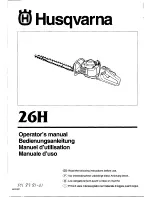 Husqvarna 26H Operator'S Manual предпросмотр