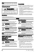 Preview for 4 page of Husqvarna 320iL Operator'S Manual