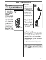 Preview for 9 page of Husqvarna 323E, 325E Operator'S Manual