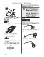 Предварительный просмотр 8 страницы Husqvarna 323HD60 Operator'S Manual